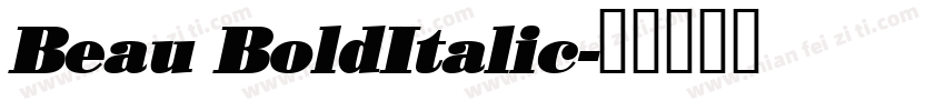 Beau BoldItalic字体转换